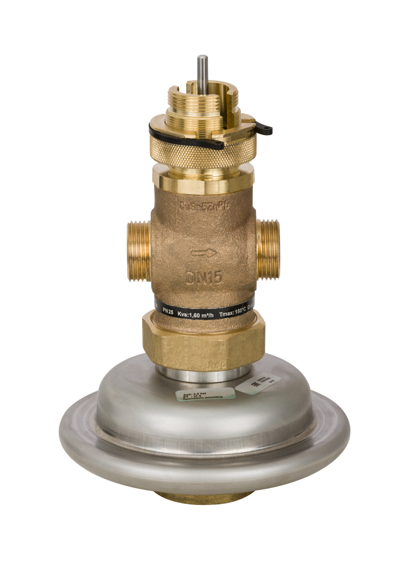 Danfoss Vol.-stromregl. mit Stellv. AVQM DN15, Kvs 4,0, PN25, RG5, G3/4 A