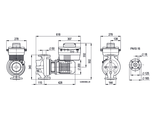 BIRAL Inline-Pumpe VivarA M 50-43 340