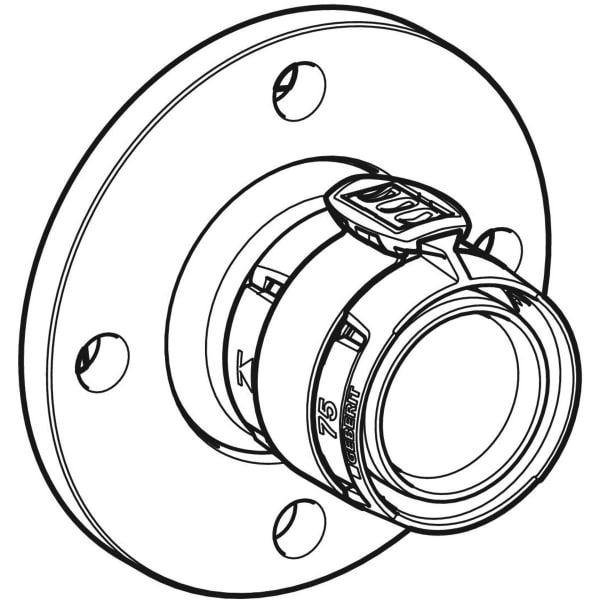 Geberit FlowFit Flansch PN10/16, mit Presseinheit SiBr d75-PN10/16