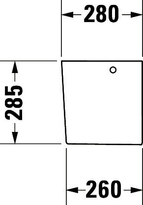 DU Halbsäule Duravit No. 1 Weiß hgl. 280x175x290mm, wandhängend
