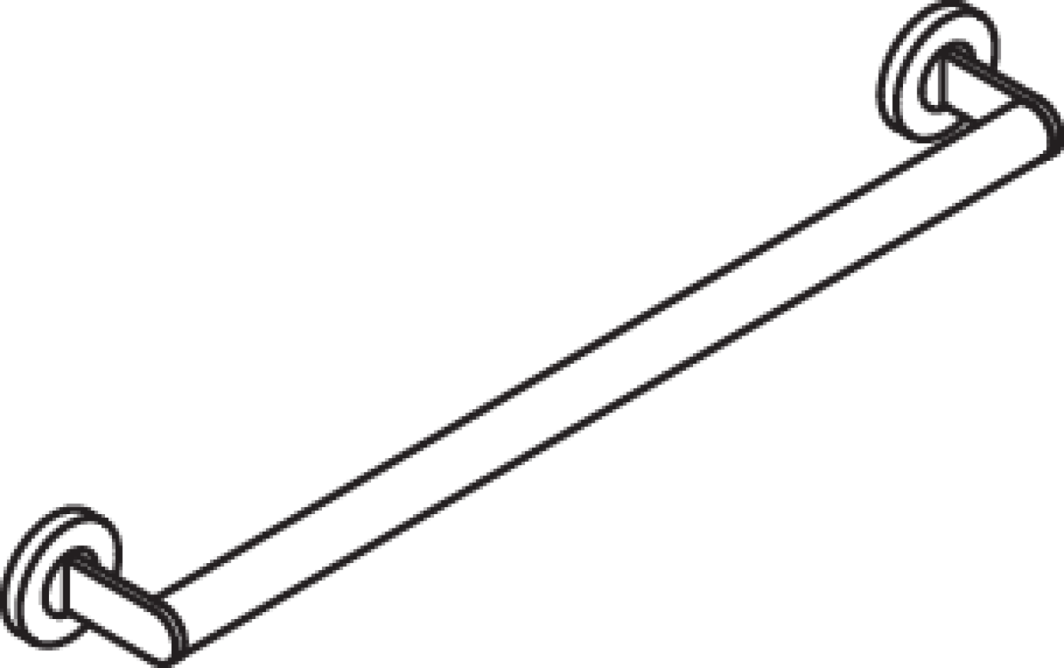 HEWI Haltegriff, d:30, L:600mm, plvb schw tiefmatt