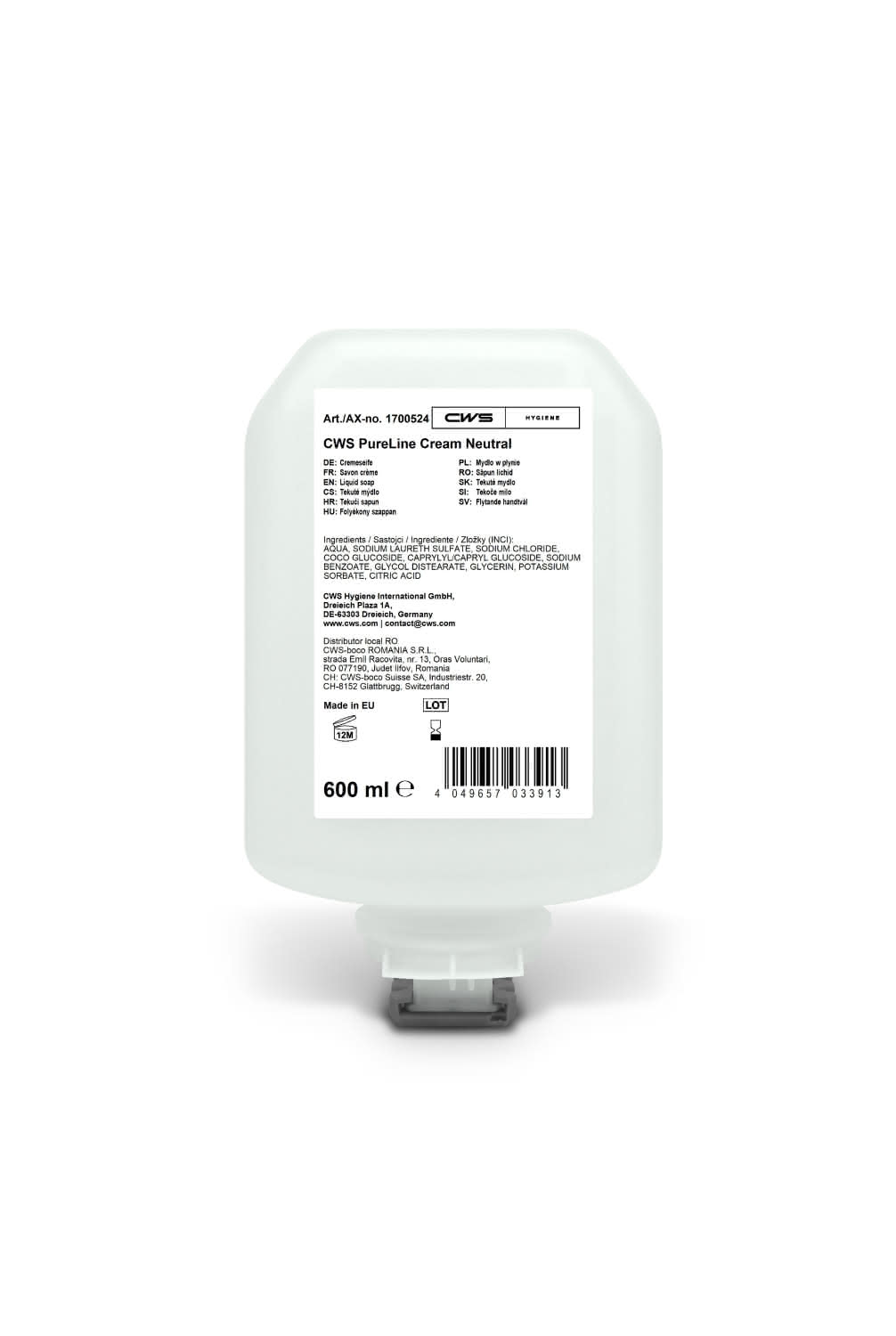 PureLine Cream Neutral 600 ml 8 Flaschen PureLine Cream Neutral 600 ml 8 Flaschen