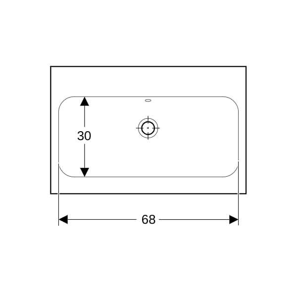 Geberit iCon Light Aufsatzwaschtisch 75x48cm ohne Hahnloch, mit Ül., weiß, KeraTect