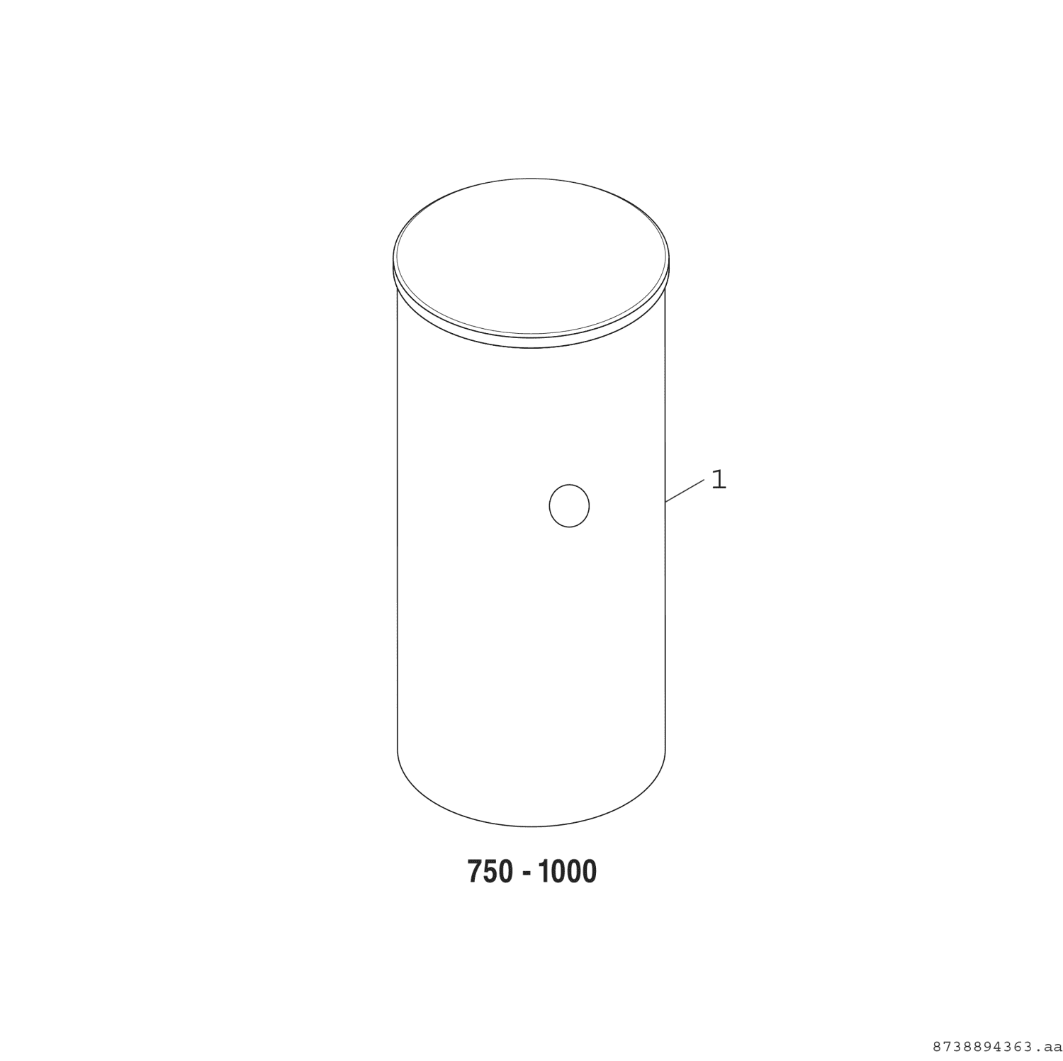 BOSCH Pufferspei. STORA BH 750-6 ERZ 1 B für Wärmepumpen, 1820x1030, 750L, silber