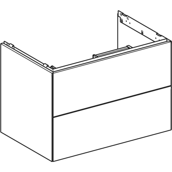 Geberit ONE Unterschrank für WT/-Platte 2 Schubl., 74x50,4x47cm, Eiche