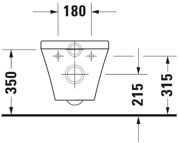 DU Wand-WC DuraStyle 540 mm Tiefspüler, weiß WonderGliss