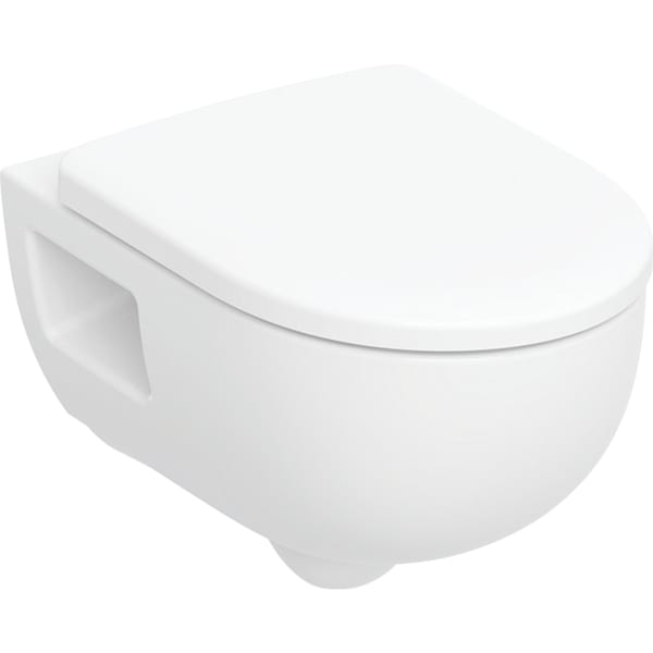 Geberit Renova Set WWC-Tiefspüler, teilgeschl TurboFlush, WC-Sitz, T:53cm, weiß, Tect