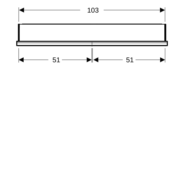 Geberit ONE Spiegelschrank mit ComfortLight 2 Türen, UP-Mont., 105x90x15cm, alu.