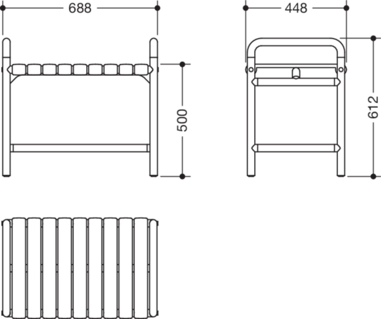 HEWI Duschbank Ser 801, B:688mm, Stützlast 300 kg signalweiß