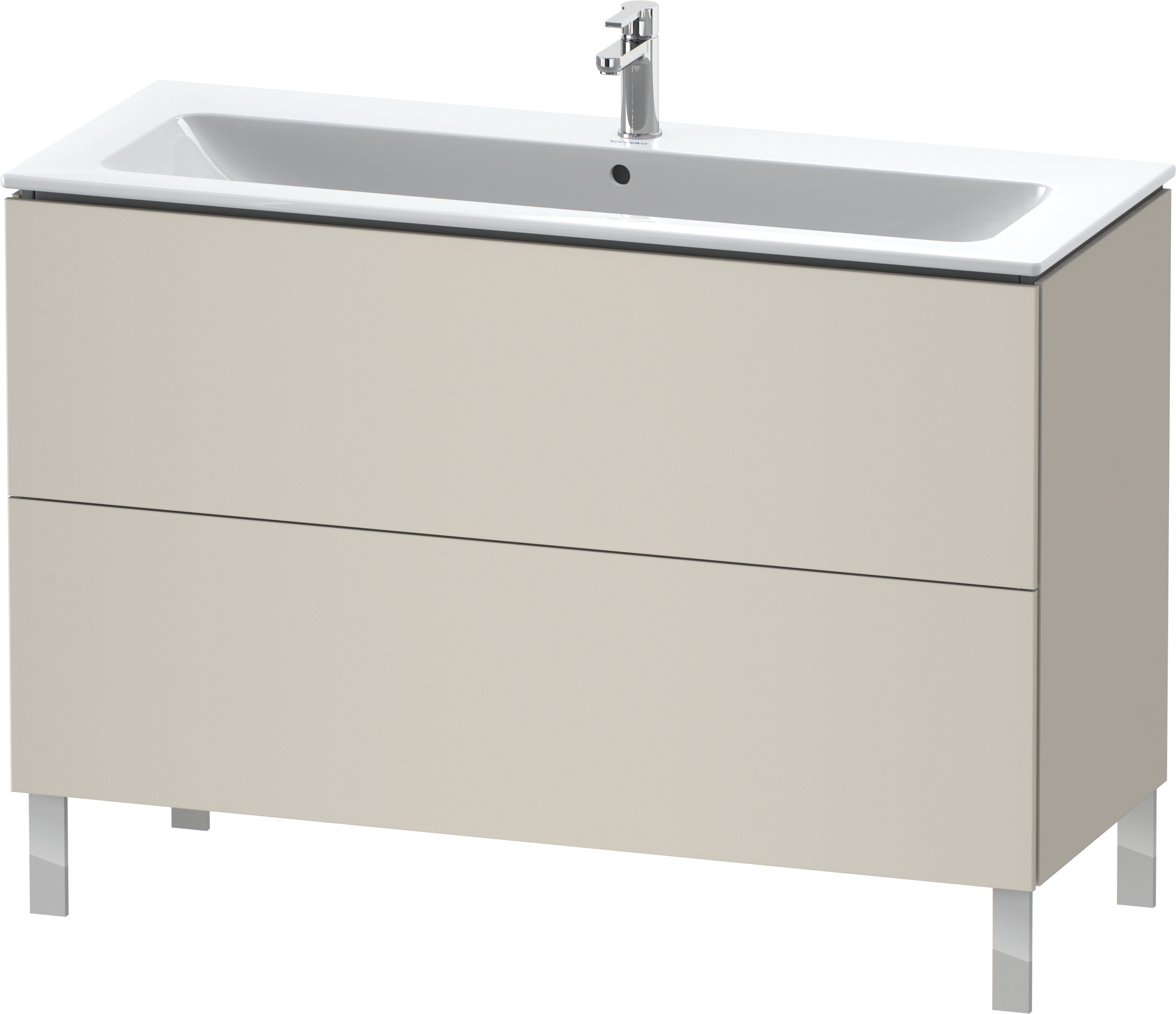 Duravit WTU stehend L-Cube 481x1220x704mm 2 Auszüge, f.233612, taupe