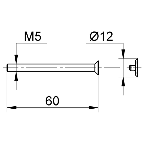 GROHE Linsenkopfschraube 440434 für Eichelberg UP-Wannen-/Brausebatt. chrom