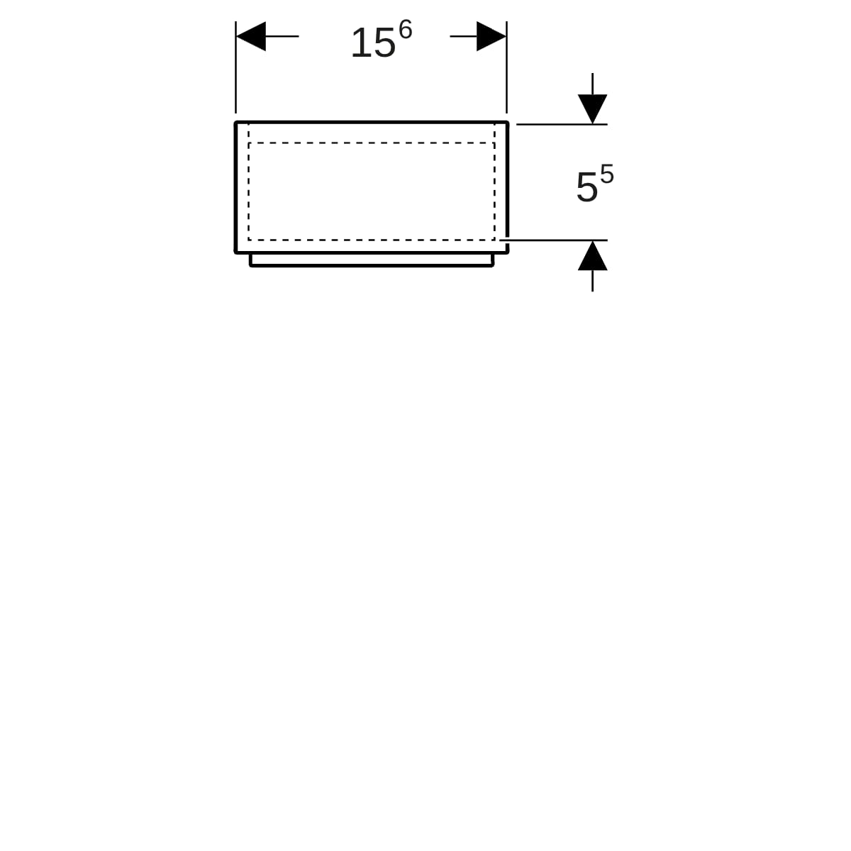 Geberit Schubladeneinsatz für obere Schubl., 32,9x15,6x6,7cm