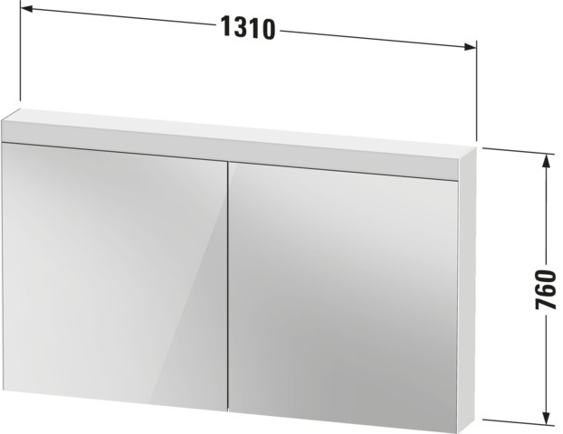 Duravit Spiegelschrank Licht & Spiegel LM7854 Weiß 148x1310x760mm