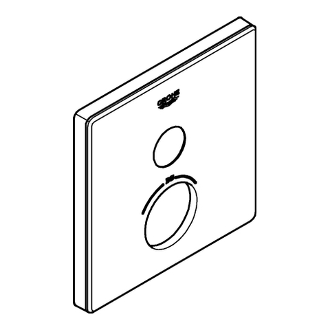 GROHE Rosette 49038 eckig für SmartControl moon white
