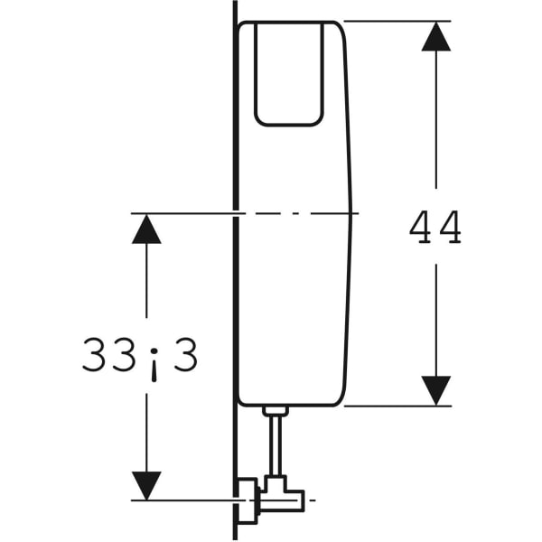 Geberit AP127 AP-Spülkasten, Spül-Stopp-Sp tiefh. WA li/mi/re, weiß-alpin, verschr.