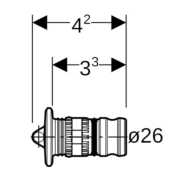 Geberit Mepla Rohr-Endstopfen d26