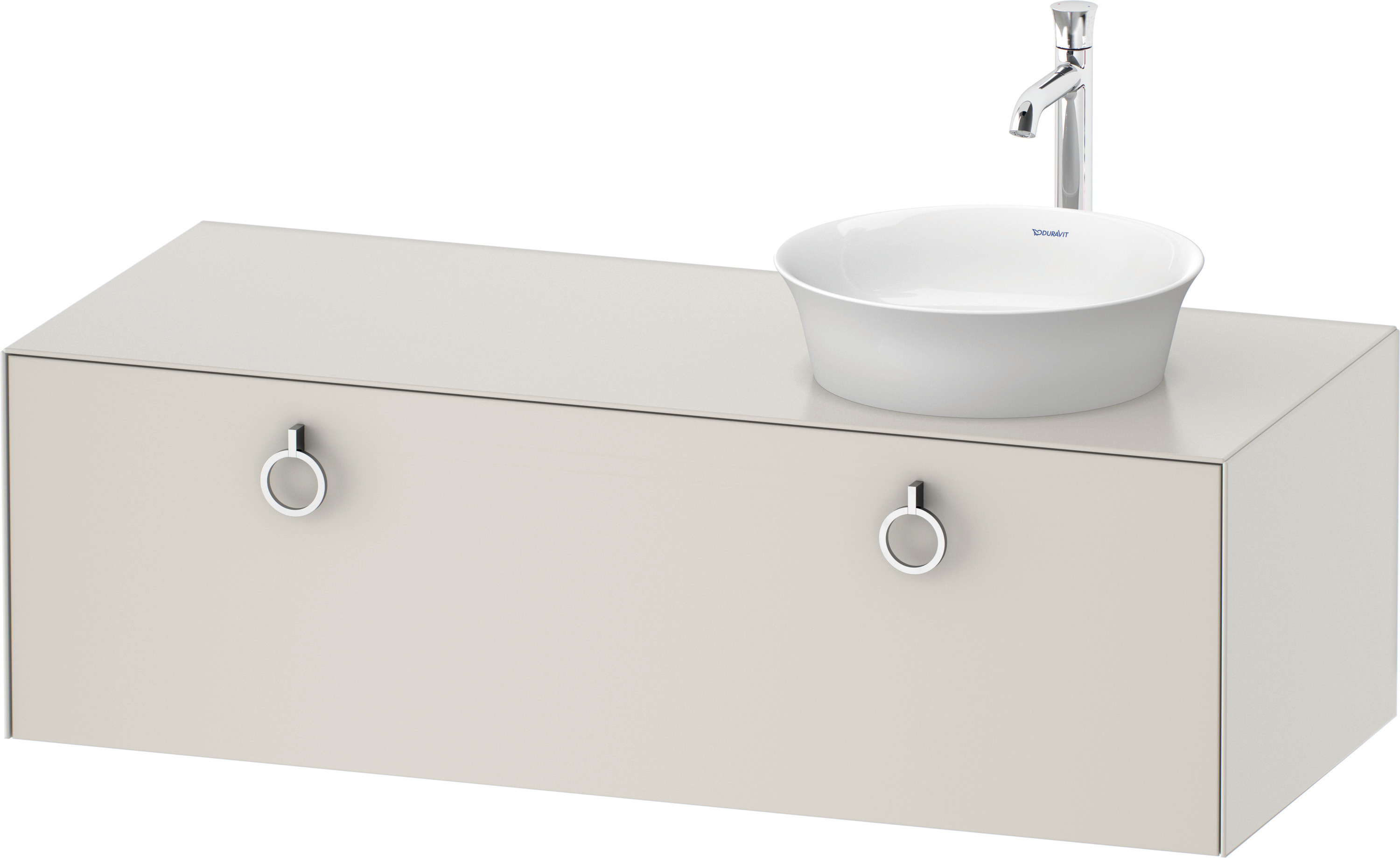 Duravit WTU wandh.White Tulip,1 Aus.,m.Griff Aus.r,408x1300x550,Nordic Weiß Sdm.