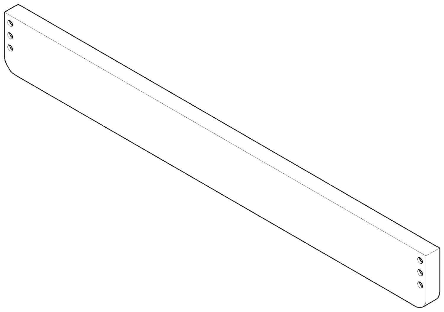 DO Halter für Wannengriff ERSATZTEILE 081771500 300 x 35 x 10 mm Chrom
