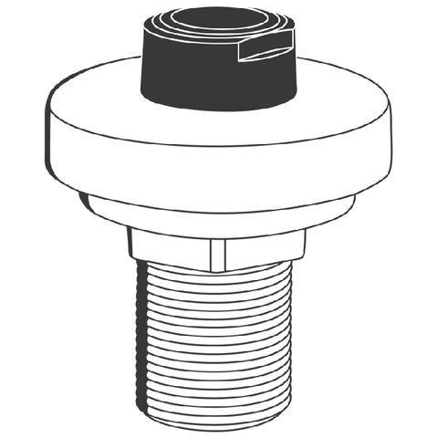 GROHE Schlauchdurchführung 46487 für HB 3-Loch-Wannenkombin. chrom/dunkelgrau