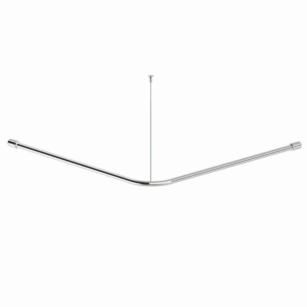 LEH Eck-Vorhangstange Funktion 22/1200 Edelst. glatt m. Deckenst., 24 Vorhangr. LEH Eck-Vorhangstange Funktion 22/1200 Edelst. glatt m. Deckenst., 24 Vorhangr.