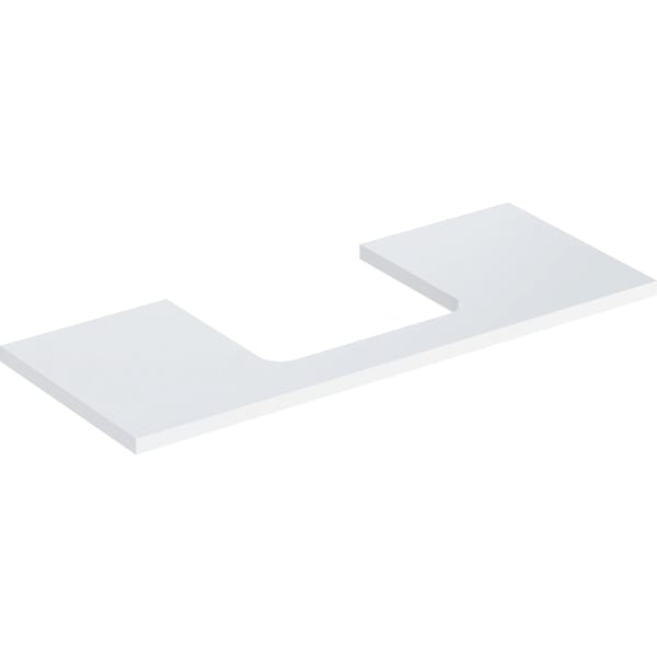 Geberit ONE WT-Platte, Ausschnitt mi. für AWT 120x3x47cm, weiß hgl.