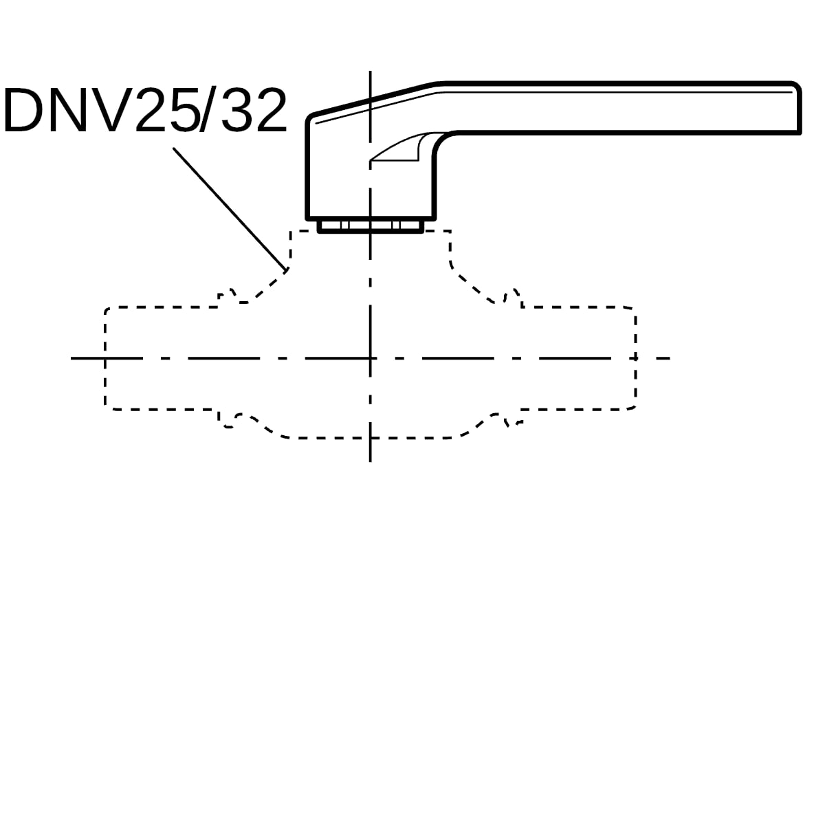 Geberit Set Betätigungshebel zu Kugelhahn DN 25-32