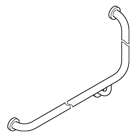 GROHE Wannengriff Essentials 40797_1 L-Form 940 x 600mm Metall chrom