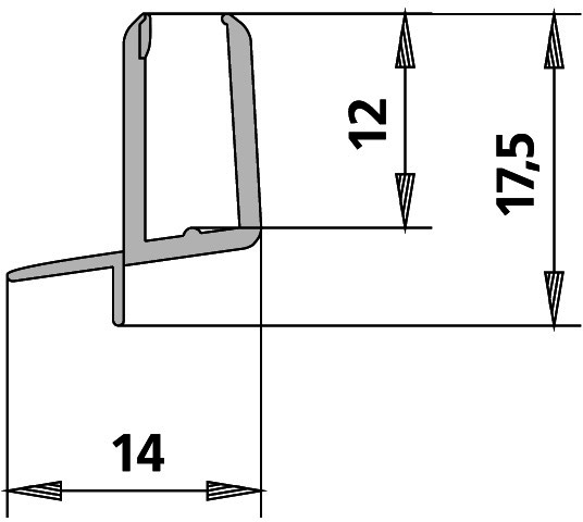 KR Kermi 4269 1x Dichtleiste Länge: 985 mm