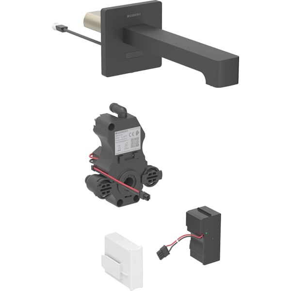 Geberit Brenta WT-Arm.,Wandmontage, Netzbetr. für UP-Funkt.Box, o.Misch.,L:22cm, swm