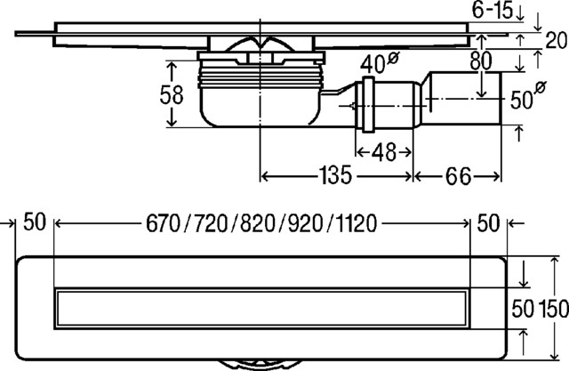Viega Duschrinne Advantix 4983.20 in 750mm Edelstahl