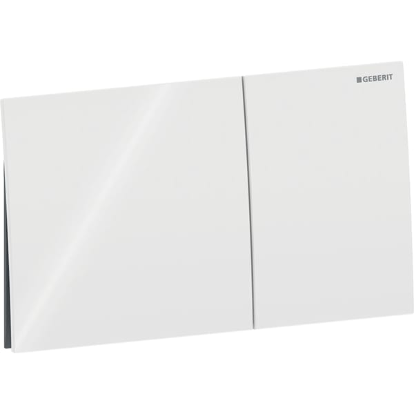 Geberit Sigma70 BetPl., eckig, f. 2-Mengen-Sp weiß, Glas