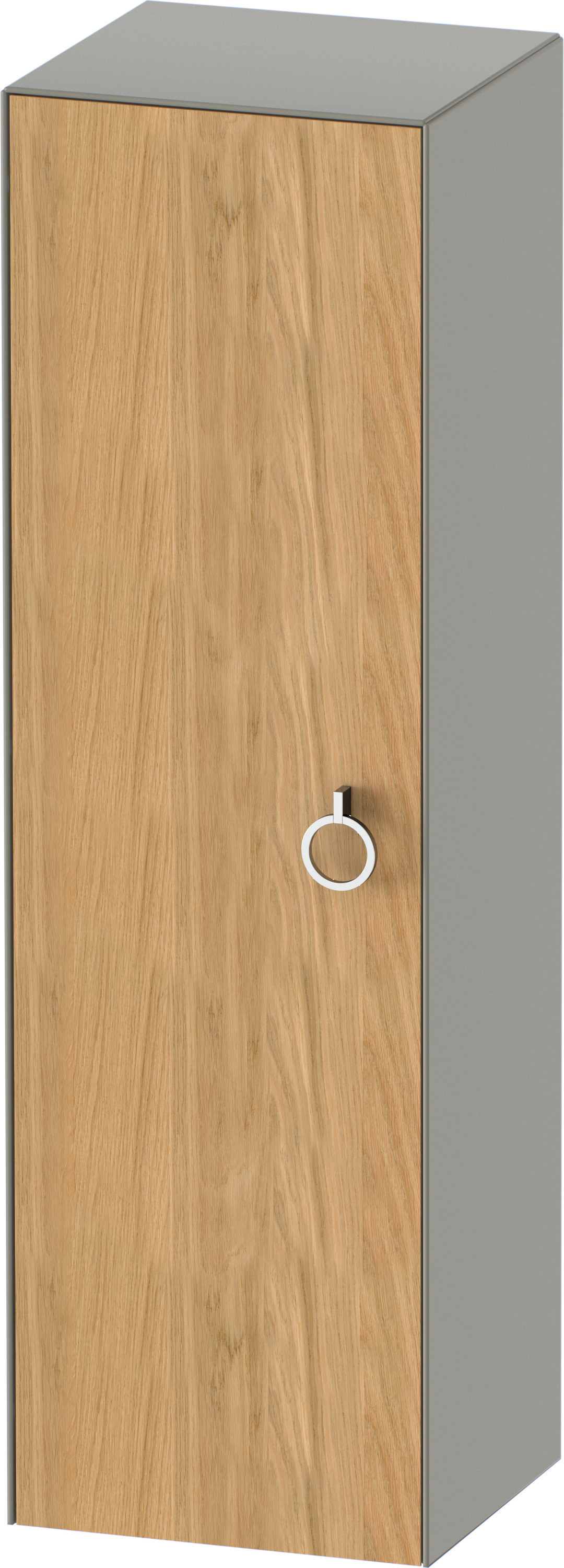 Duravit Halbhochschrank White Tulip,m.Griff TA l,1320x400x360,Eiche N.M./St.gr.Sdm
