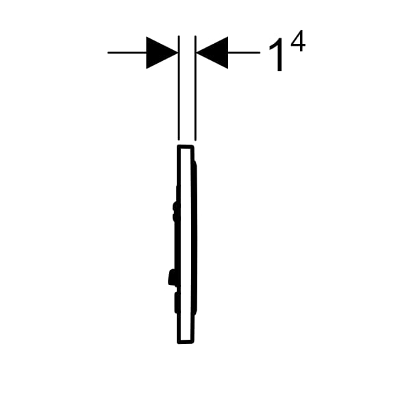 Geberit Sigma10 BetPl., rund, Spül-Stopp Sp. schwarz matt, Etc/ poliert