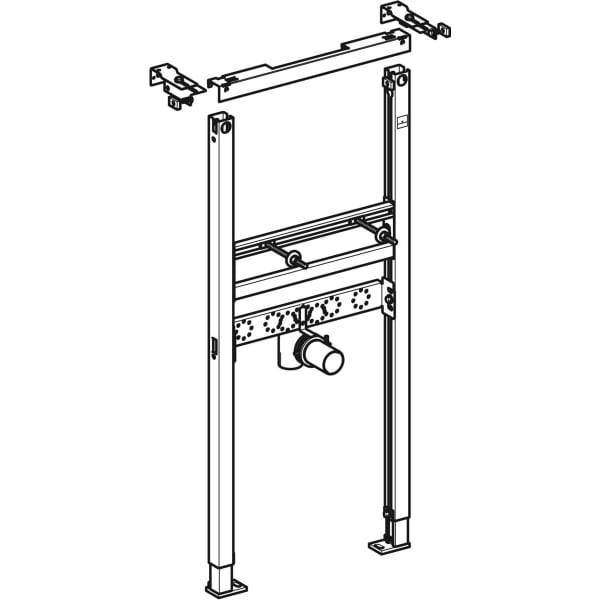 Geberit DuofixBasic Element für WT, 112 cm Standarmatur, Wandanker