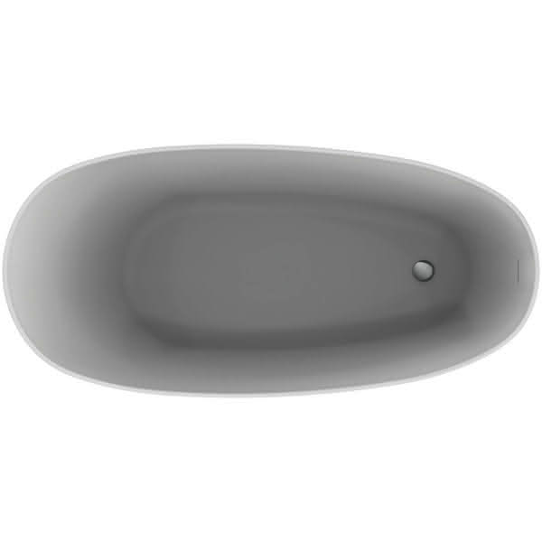 IS Kf-Badewanne Around, freistehend, m.Ablauf, 1800x850x625mm, Seidenweiß