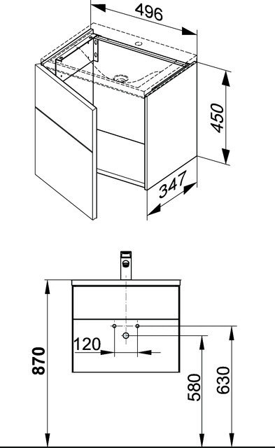 KEUCO WTU Royal Reflex 34090, A:links, 1-türig, weiß/weiß