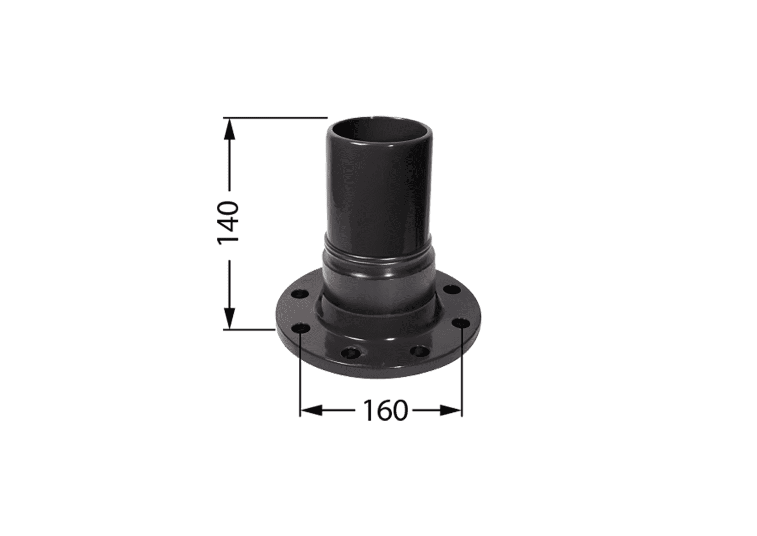 KESSEL-Anschlussadapter Flanschmuffe DN 80, Druckleitungen PE