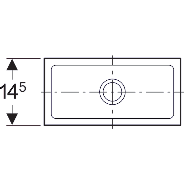 Geberit Trichter rechteckig d50