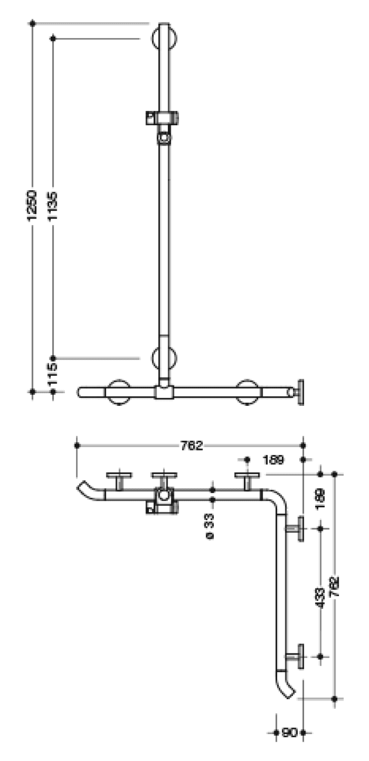 HEWI DUHA m.Br.H.St., AM1:1250 W1/2:762, Br.H. in 98, Kst., chromoptisch besch.