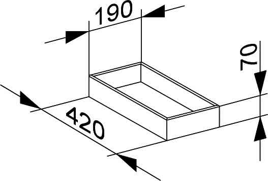 KEUCO Aufbewahrungsbox Edition 11 31300, 190 x 60 x 420 mm, weiß