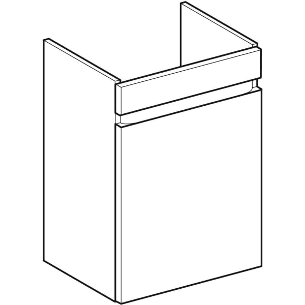 Geberit Renova Plan US für HWB, 1 Tür 43,5x66x34,5cm, weiß