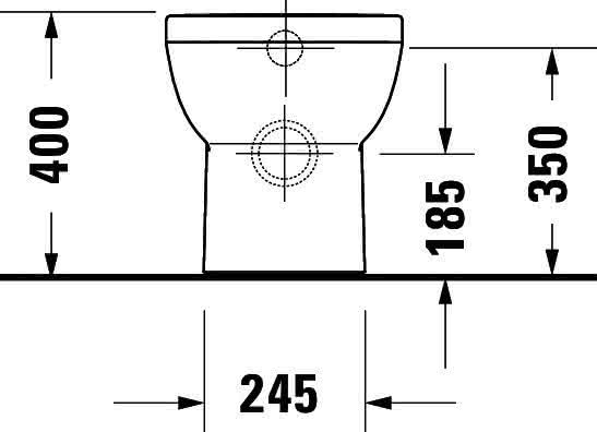 DU Stand-WC Duravit No.1,480mm,Weiß, rimless, TS, Abg.waagrecht, var.Zul.