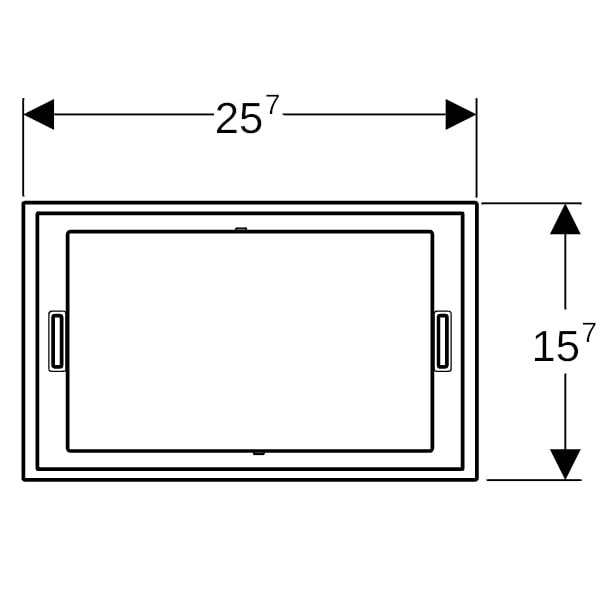 Geberit Sigma70 Abdeckrahmen, eckig für Betätigungsplatte, chrom glänzend