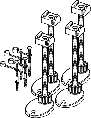 TECEdrainline Montagefüße 139-187 mm für Ablauf "Max"