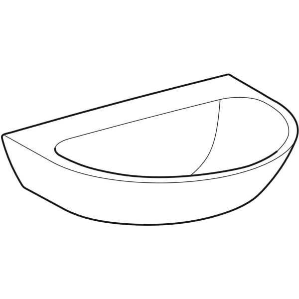 Geberit Renova Waschtisch, 65x50cm o. Hl., o. Ül., weiß, KeraTect