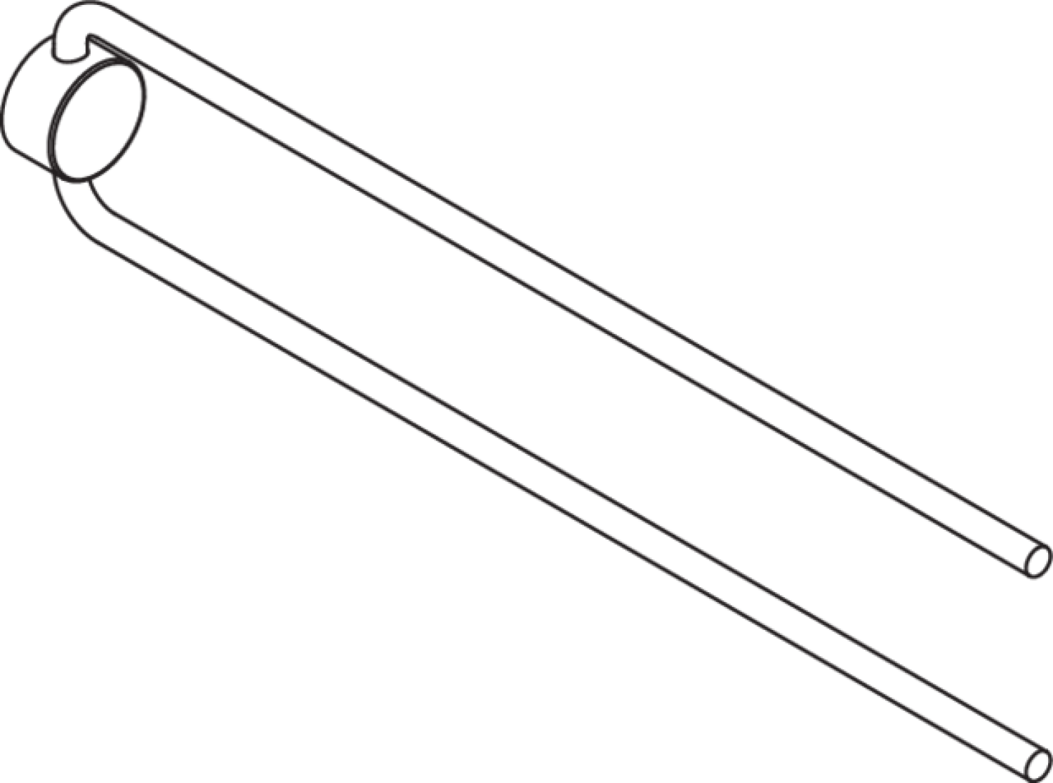 HEWI HH Sys 815 zweiarmig, 425mm, schwenkbar, Chrom, Klebebefestigung