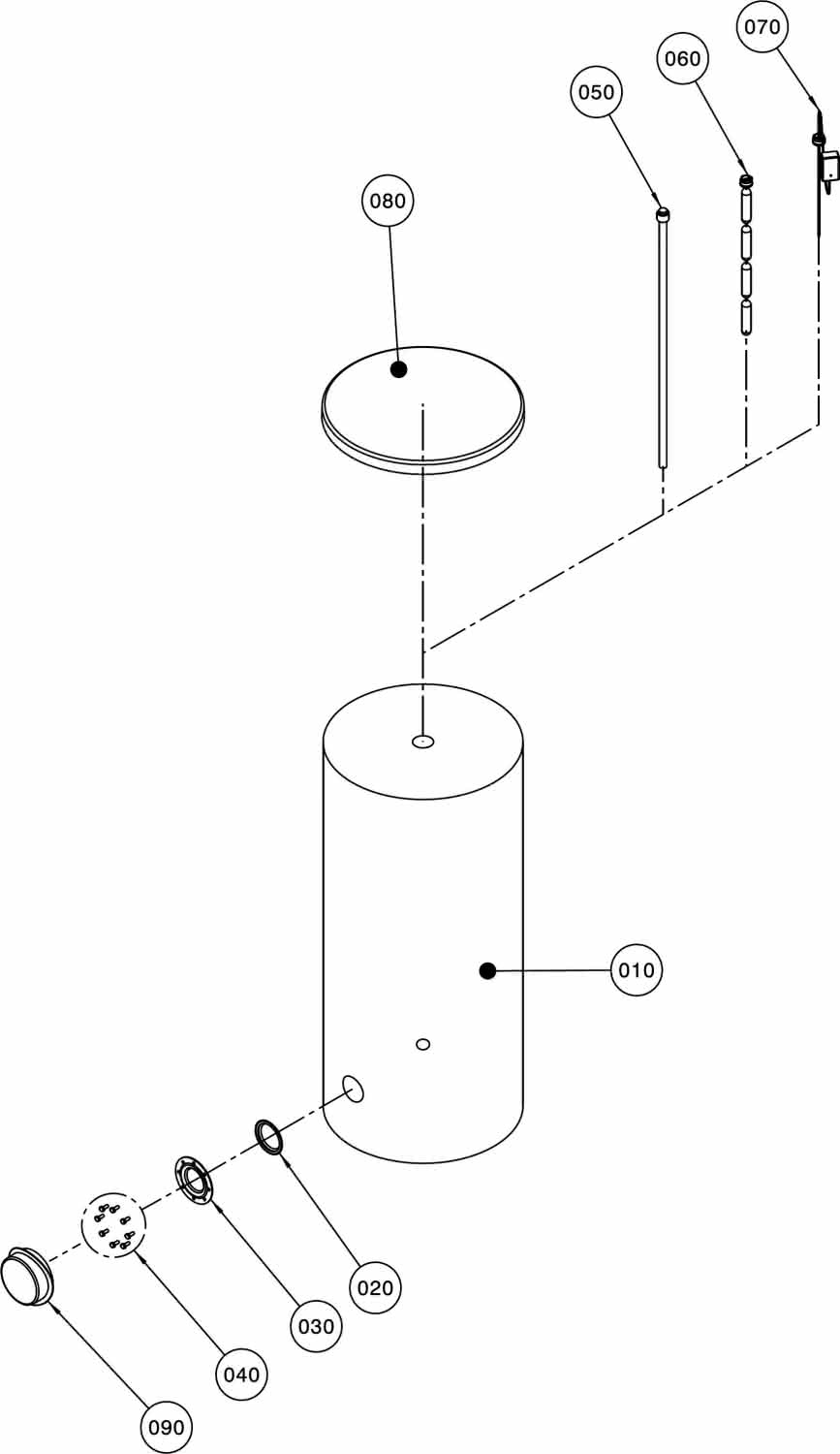Wolf Warmwasser-Solarspeicher SEM-1W-360 mit 2 Glattrohr-Wärmetauschern