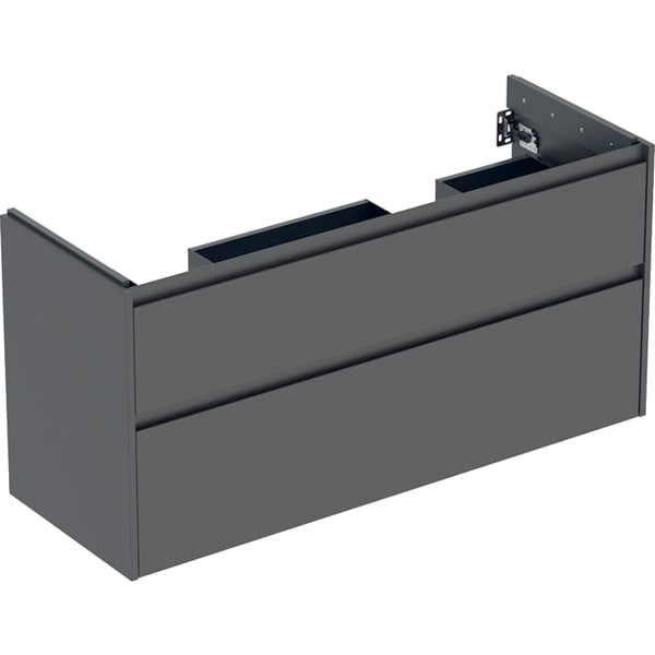 Geberit Renova Plan US f. DWT, m.2 Schubladen 124,5x60,6x44,6cm, lava/l. seidenmatt