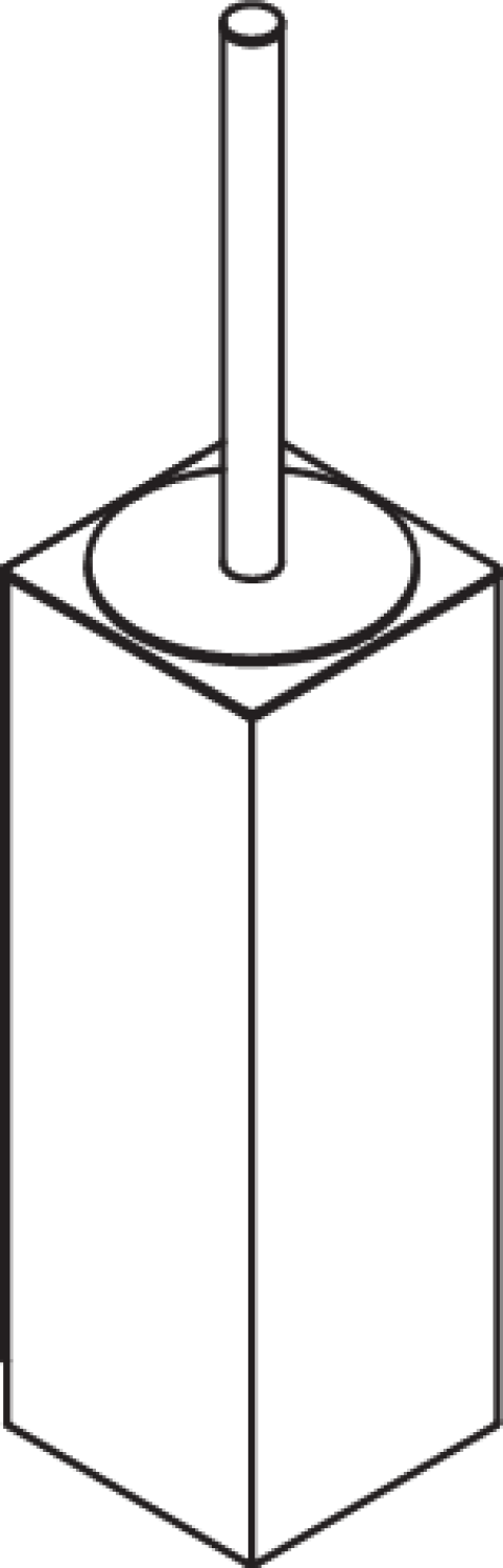 HEWI WC-Bürstengarnitur Sys 900 Q, m. Deckel, matt-schliff