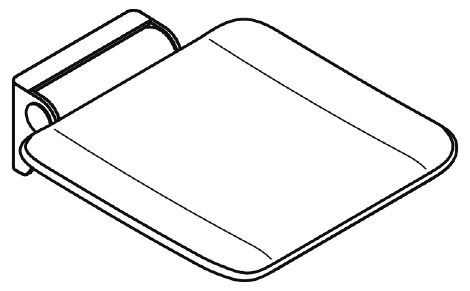 HEWI Klappsitz, 350x415mm, plvb, Sitzf. Kst. dgrau tiefmatt